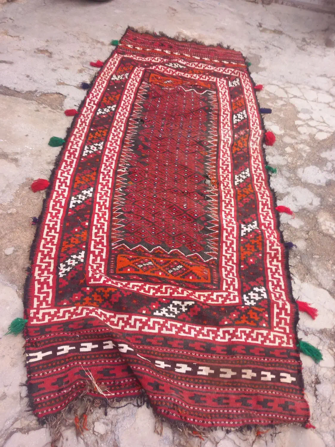 گلیم دست بافت|گلیم، جاجیم، گبه|ایذه, |دیوار