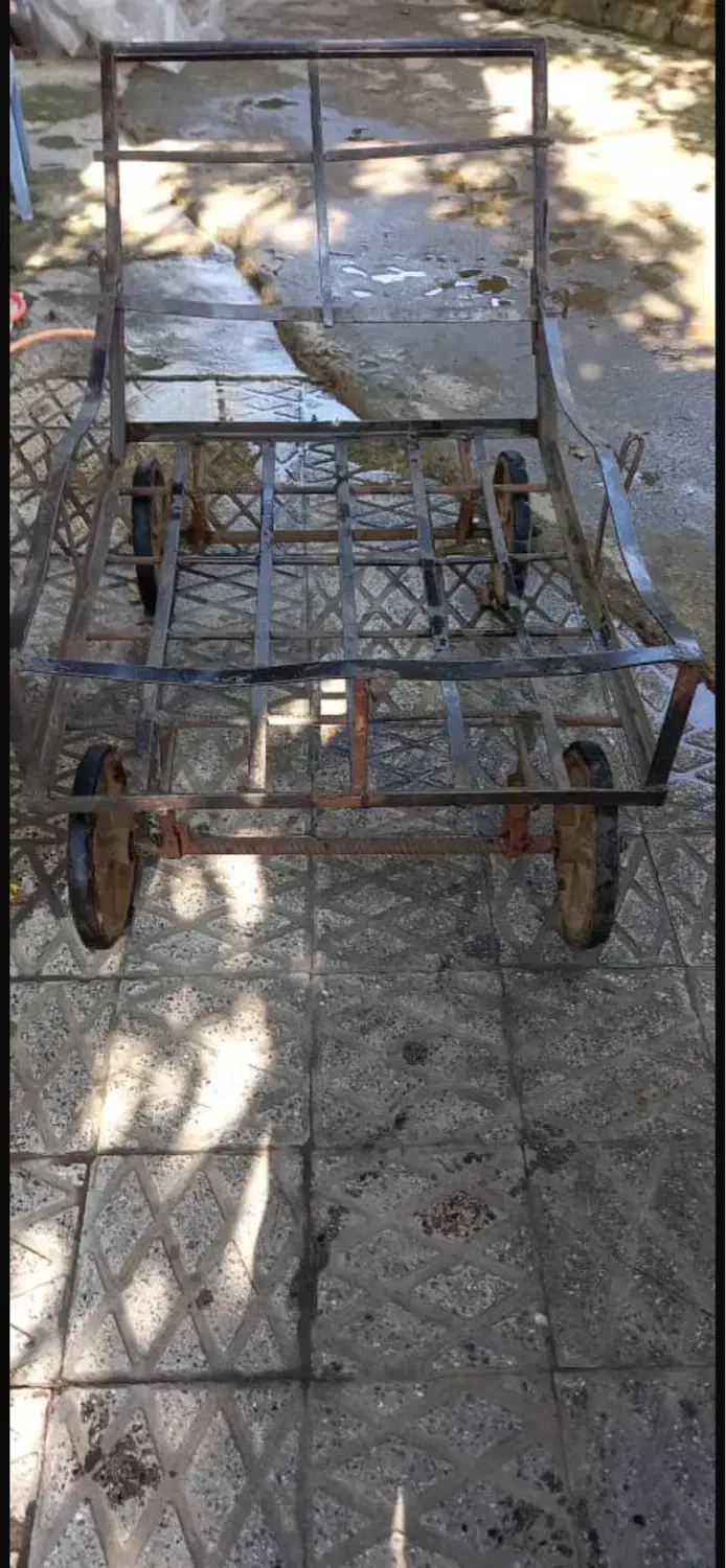 گاری آهنی چهارچرخ|ابزارآلات|ماسال, |دیوار