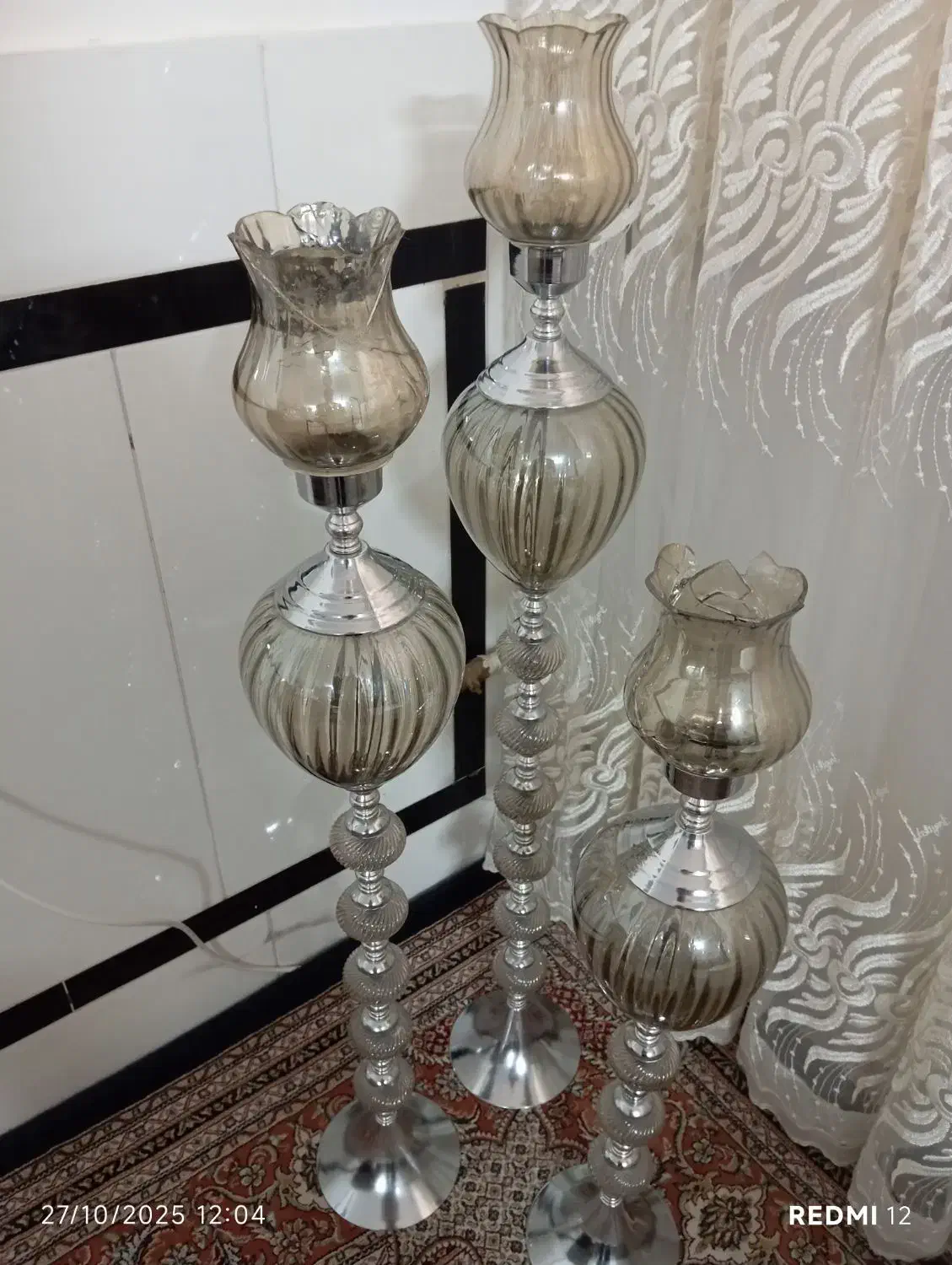 سه تیکه جا شمعی ایستاده|صنایع دستی و سایر لوازم تزئینی|زابل, |دیوار