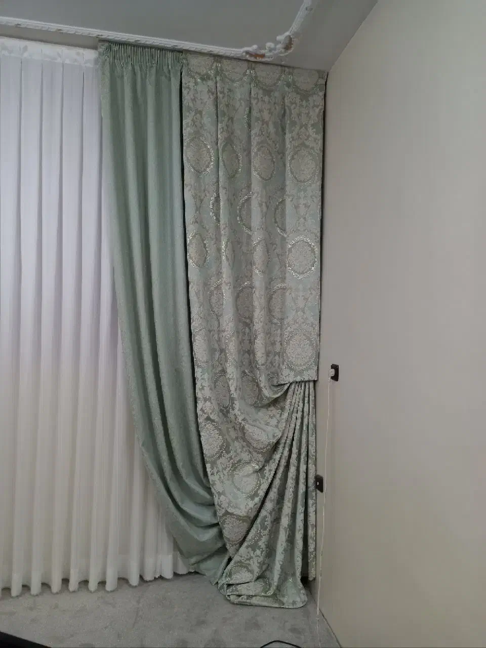 دستک پرده دوبل|پرده، رانر، رومیزی|مشهد, حجاب (شهرک غرب)|دیوار