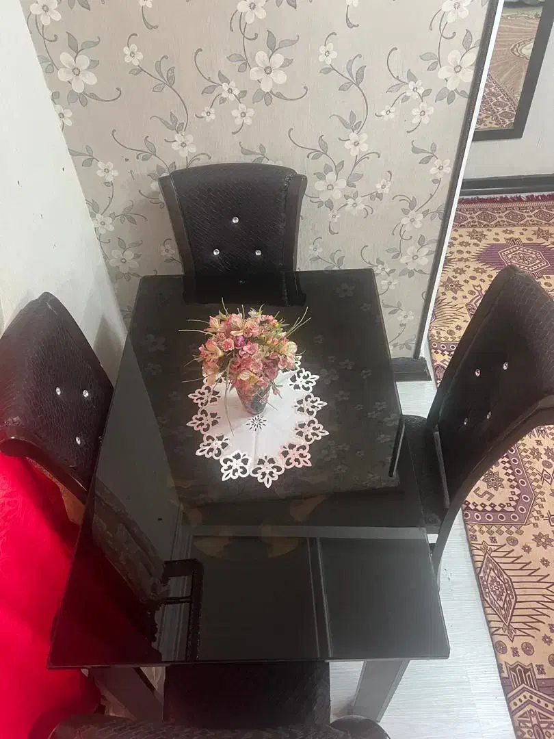 میزوصندلی ۴نفره غذاخوری|میز و صندلی غذاخوری|چابکسر, |دیوار