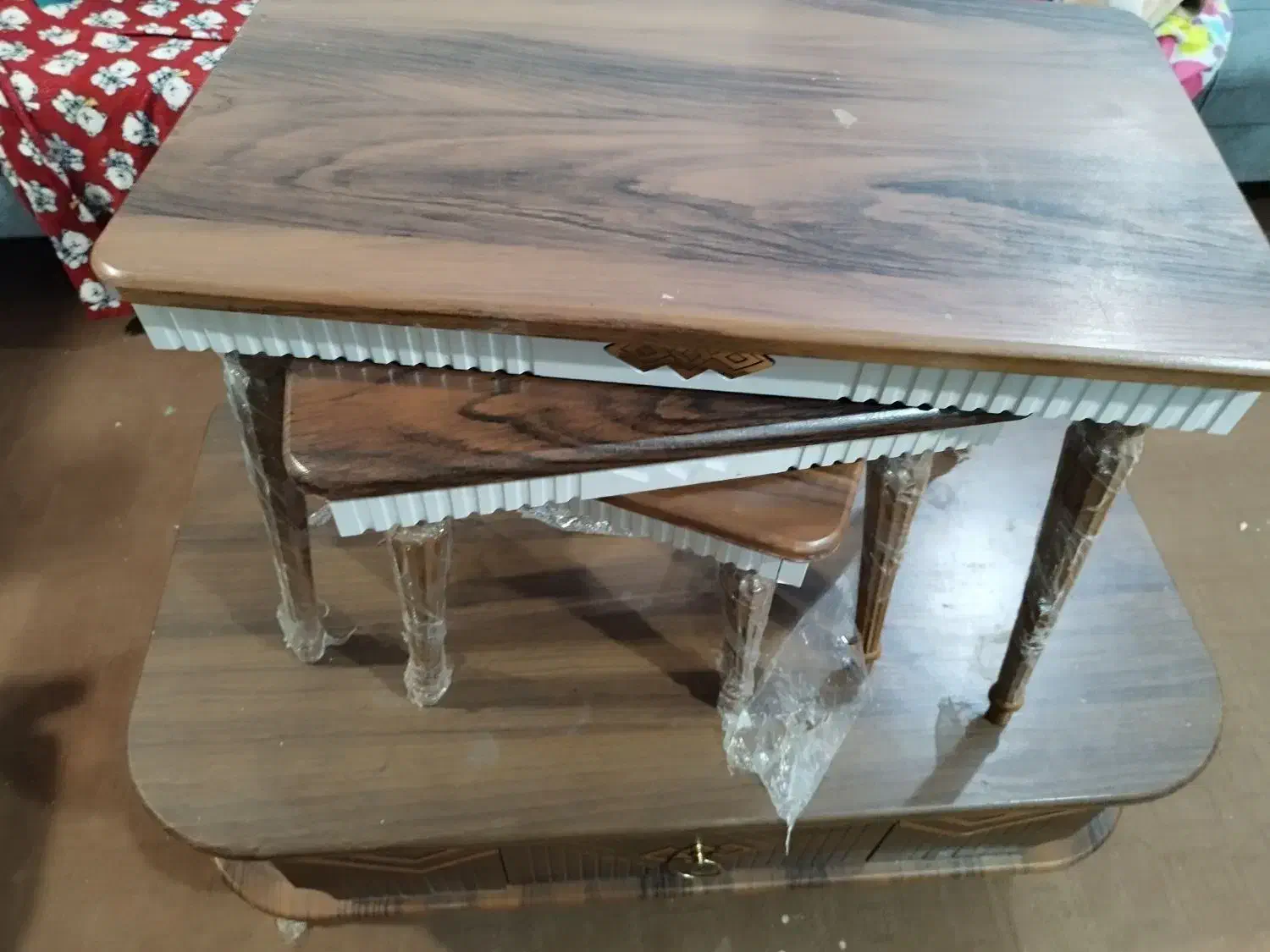 میز جلو مبل و سه عدد عسلی|مبلمان خانگی و میز عسلی|فین, |دیوار