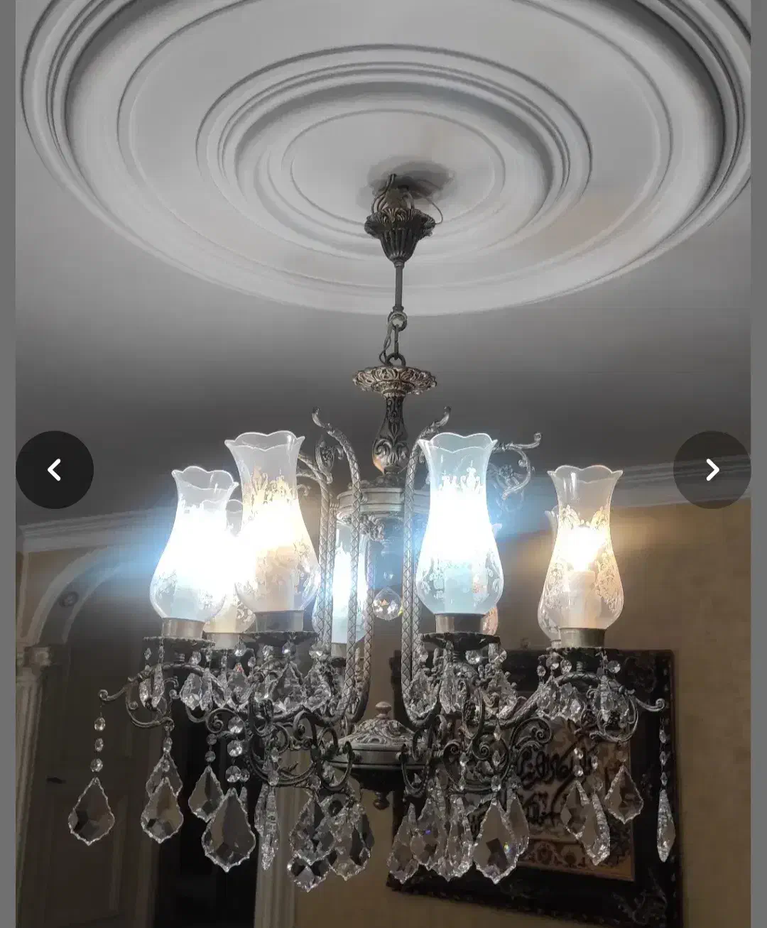 لوستر برنجی ۸ شعله|لوستر و چراغ آویز|تهران, دریا|دیوار