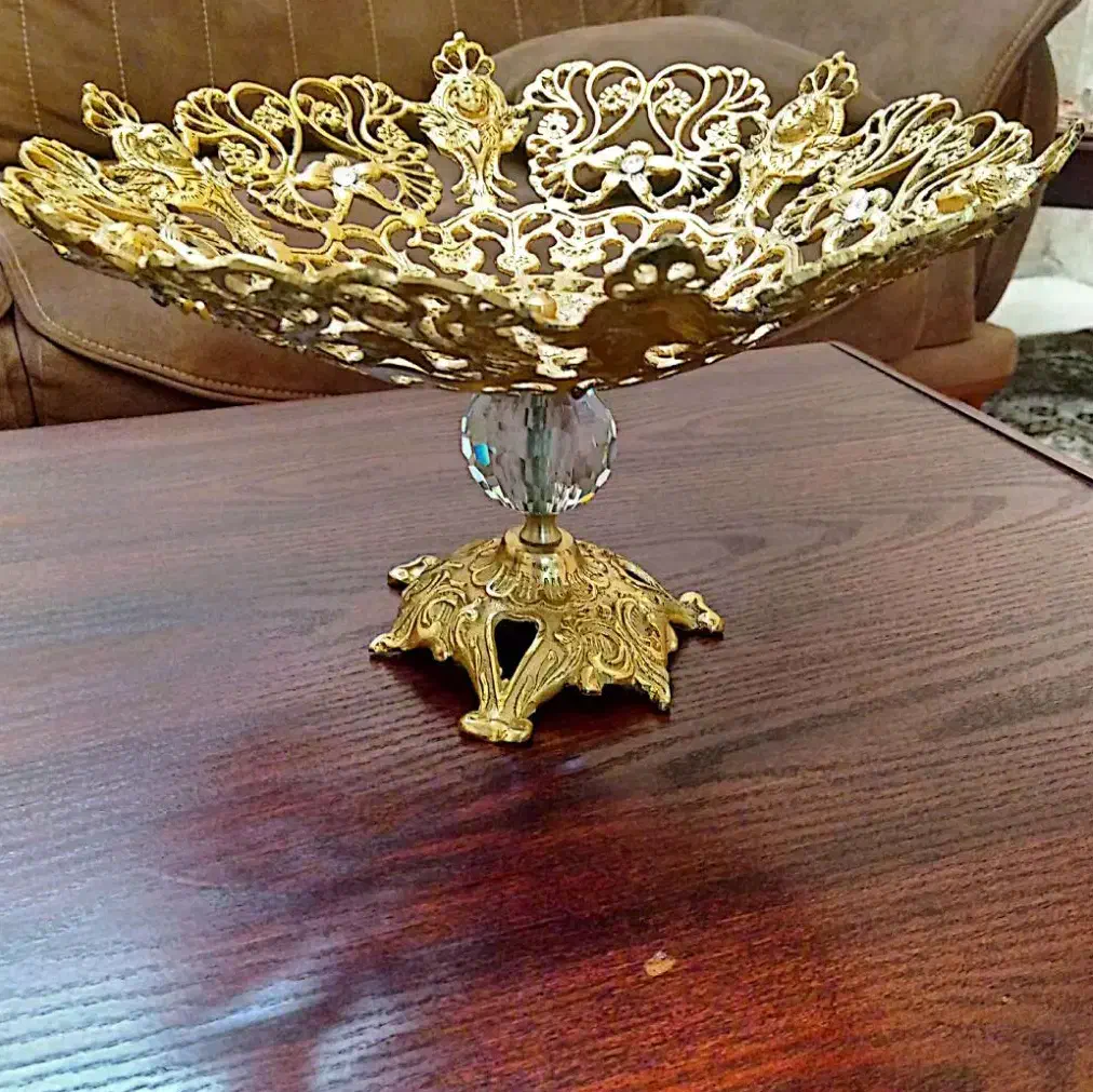 میوه خوری برنجی زیبا|ظروف سرو و پذیرایی|ری, فیروزآبادی|دیوار