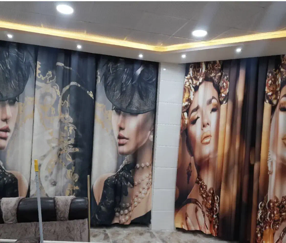 پرده رخ مدل پانج|پرده، رانر، رومیزی|سلماس, |دیوار