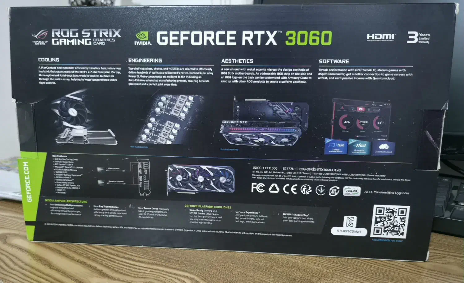 کارت گرافیک  Geforce RTX 3060 ti rog strix|قطعات و لوازم جانبی رایانه|کرج, شهرک فهمیده|دیوار