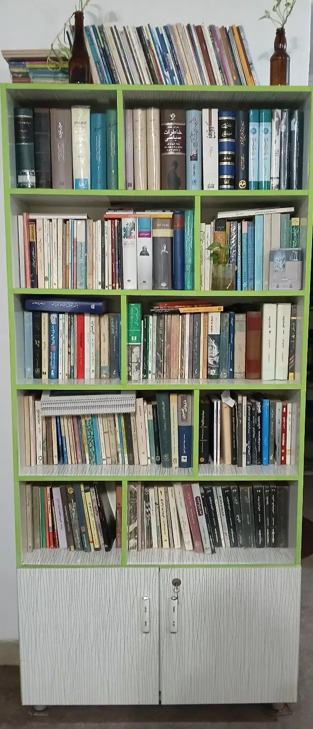 کتابخانه|کتابخانه، شلف، قفسههای دیواری|رشت, اسماعیل آباد|دیوار