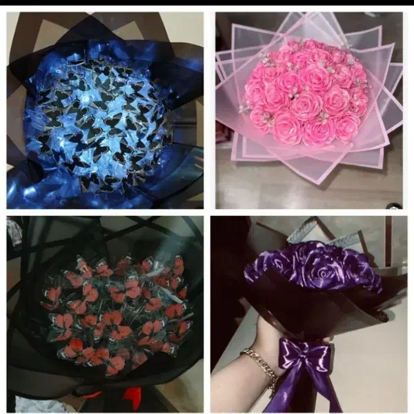 انواع گل روبانی و پروانه‌ای|گل مصنوعی|زاهدان, |دیوار