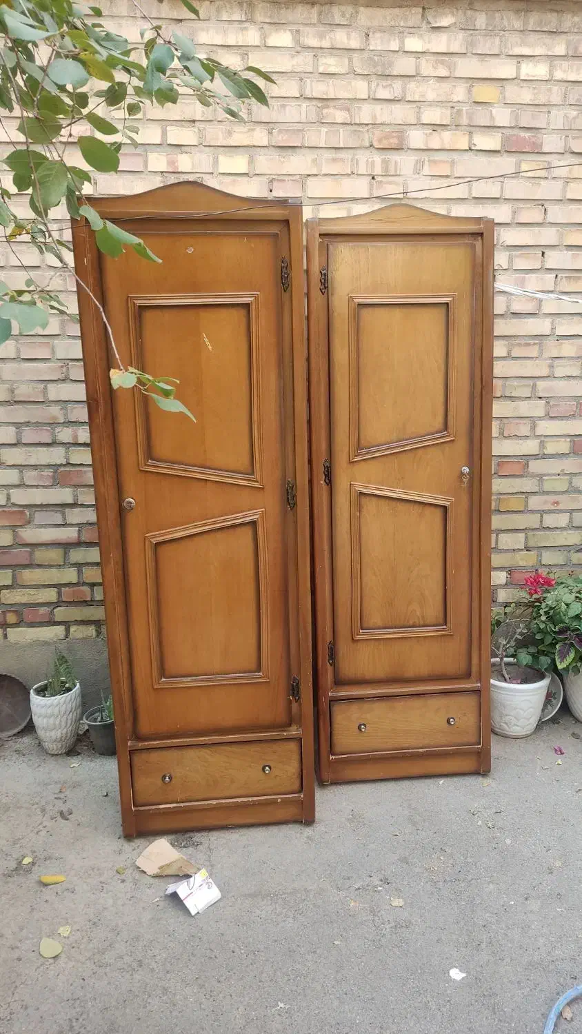 دو عدد کمد چوبی|جاکفشی، کمد، دراور|مرند, |دیوار