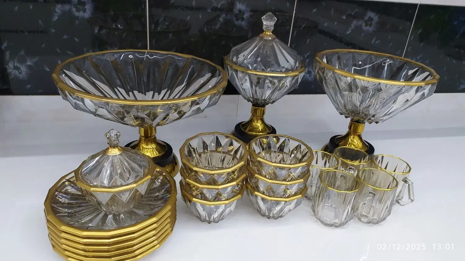 سرویس پذیرایی بلور شامپاینی|ظروف سرو و پذیرایی|مرودشت, فرهنگ|دیوار