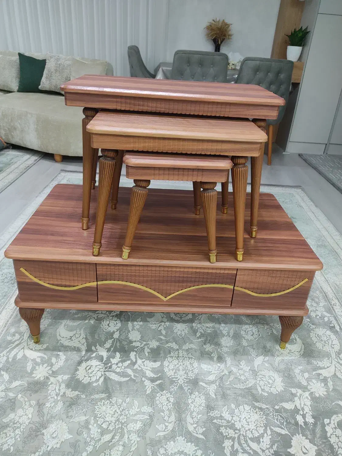 ست جلو مبلی وعسلی نونو بدون کوچکترین خط وخش|مبلمان خانگی و میز عسلی|آزادشهر, |دیوار