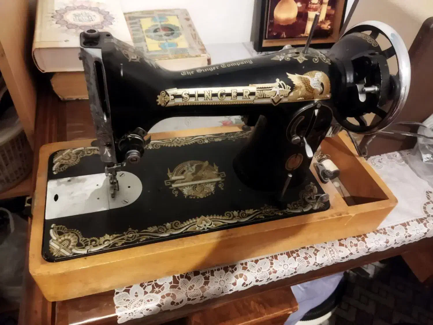 چرخ خیاطی قدیمی برقی|چرخ خیاطی و ریسندگی|کرمان, |دیوار