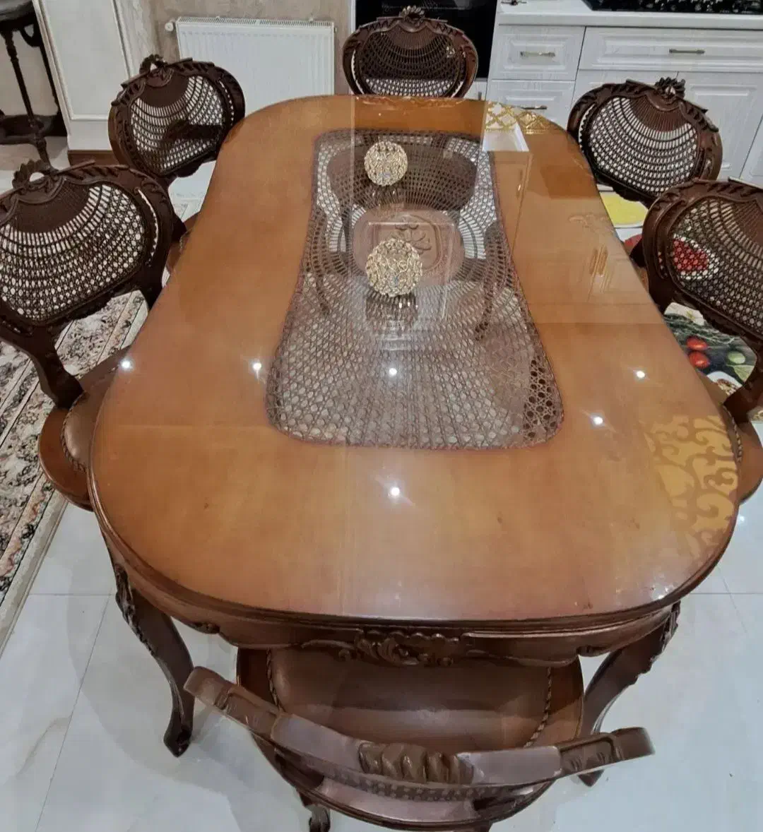 سرویس مبل و ناهارخوری ۶ نفره آنتیک یونانی|مبلمان خانگی و میز عسلی|اسلامشهر, مطهری|دیوار