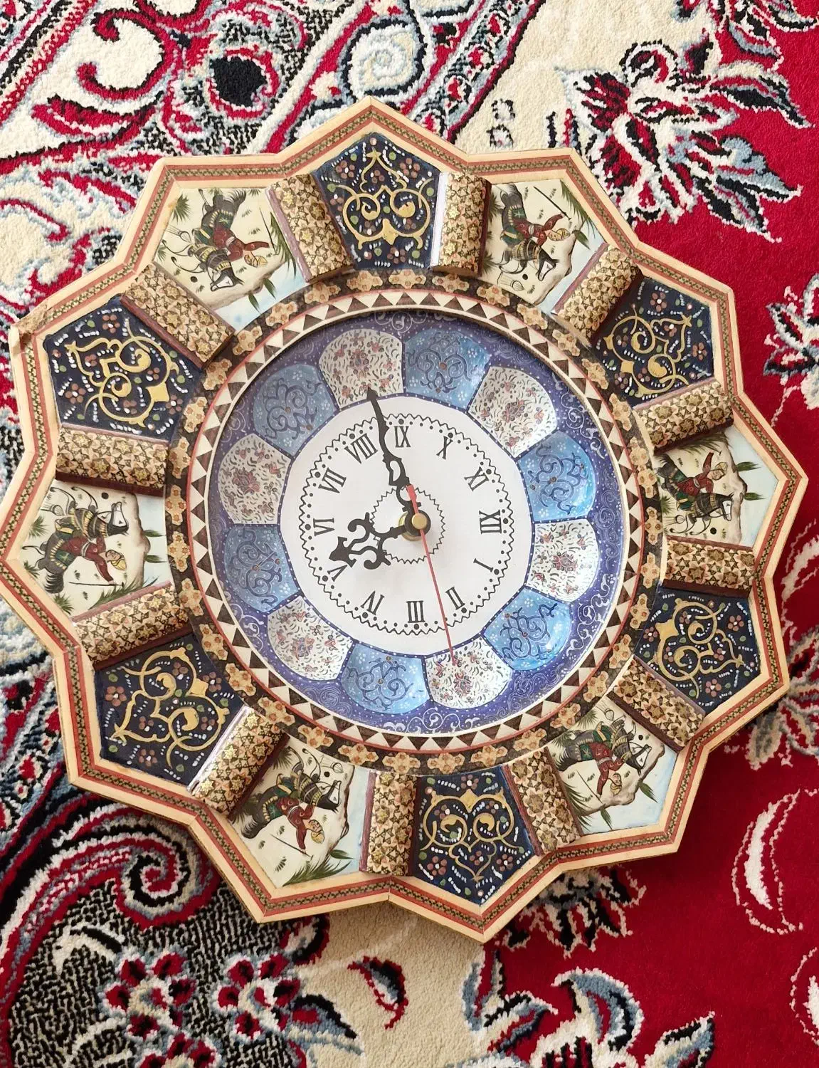 ساعت خاتم کاری مینا|ساعت دیواری و تزئینی|اصفهان, خوراسگان|دیوار