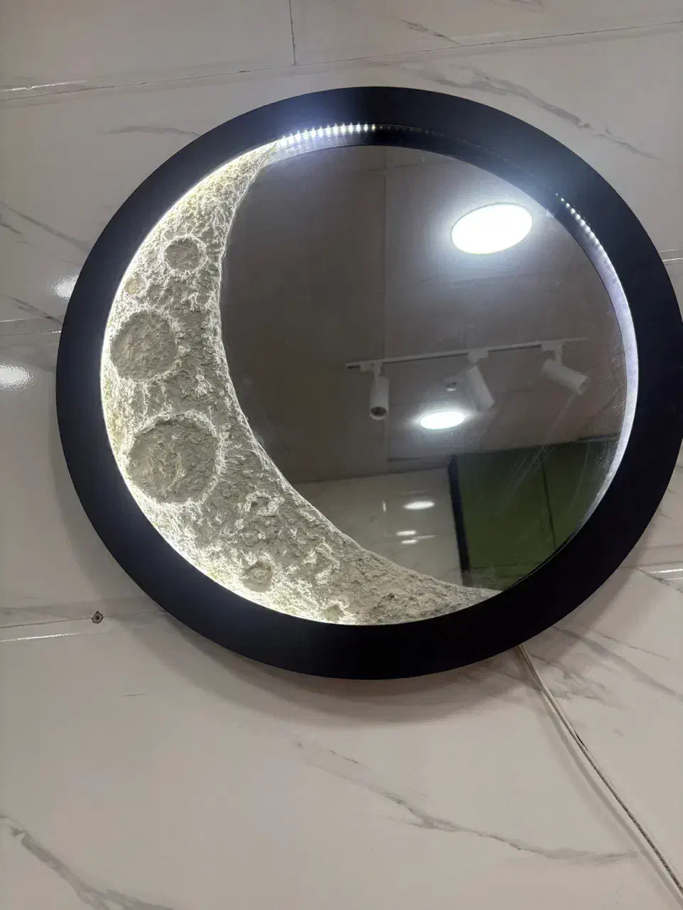 تابلو ماه اینه دار چراغ دار و ماه کامل چراغ دار|ساعت دیواری و تزئینی|رشت, رشتیان|دیوار