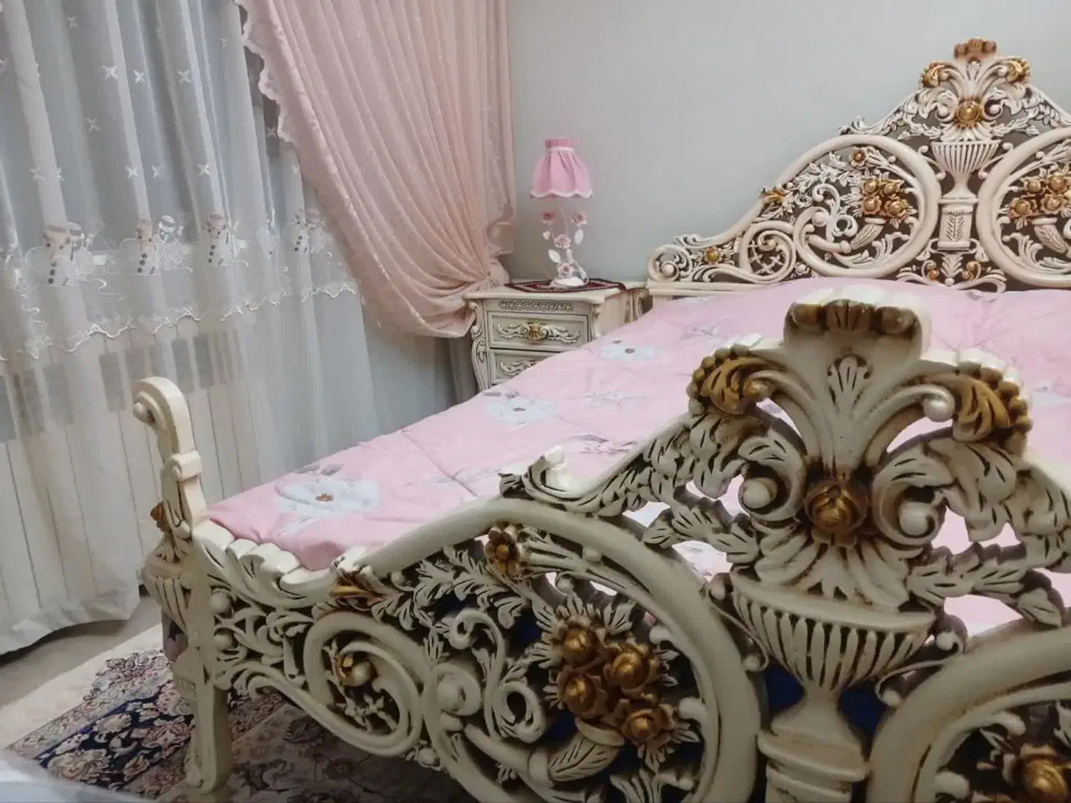 سرویس خواب دونفره منبت|تخت و سرویس خواب|مشهد, صیاد شیرازی|دیوار