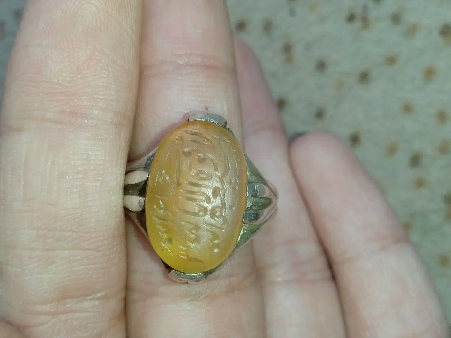 انگشترخط صفوی ماشاالله|کلکسیون اشیاء عتیقه|خمینیشهر, |دیوار