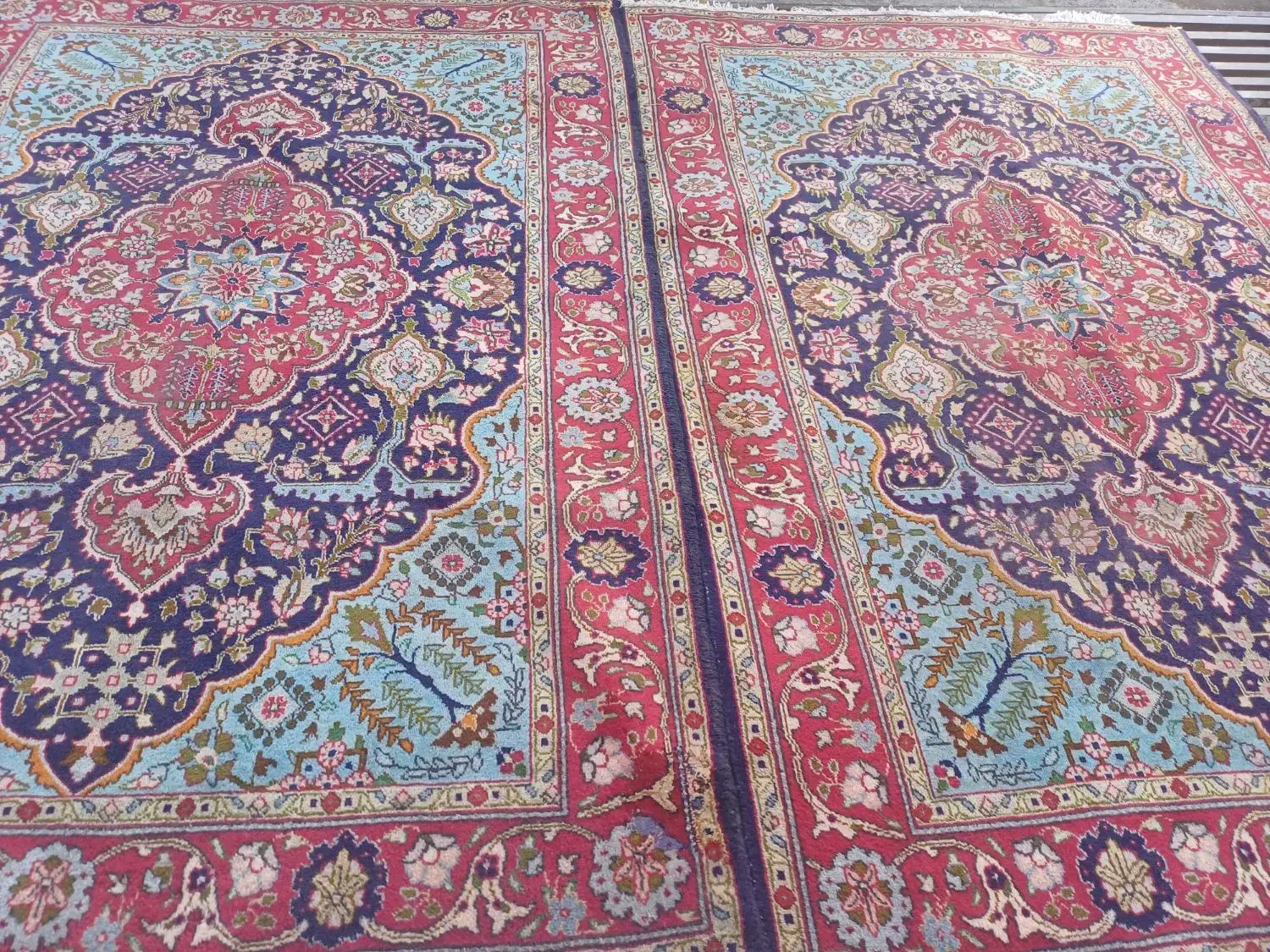 بیرجوت ۶متری کارکرده دستبافت تبریز خابدار|فرش|تبریز, |دیوار