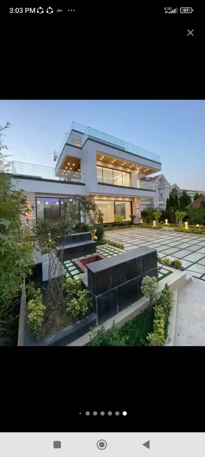 تریبلکس مدرن هوشمند با استخر و روفگاردن|فروش خانه و ویلا|چمستان, |دیوار