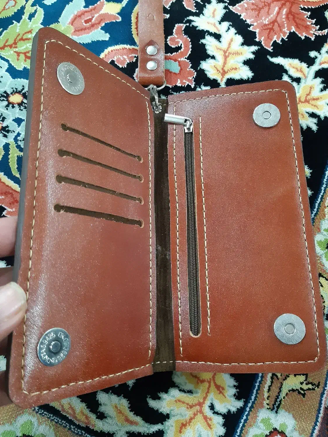 کیف پول چرم دست دوز|کیف، کفش، کمربند|شوشتر, |دیوار