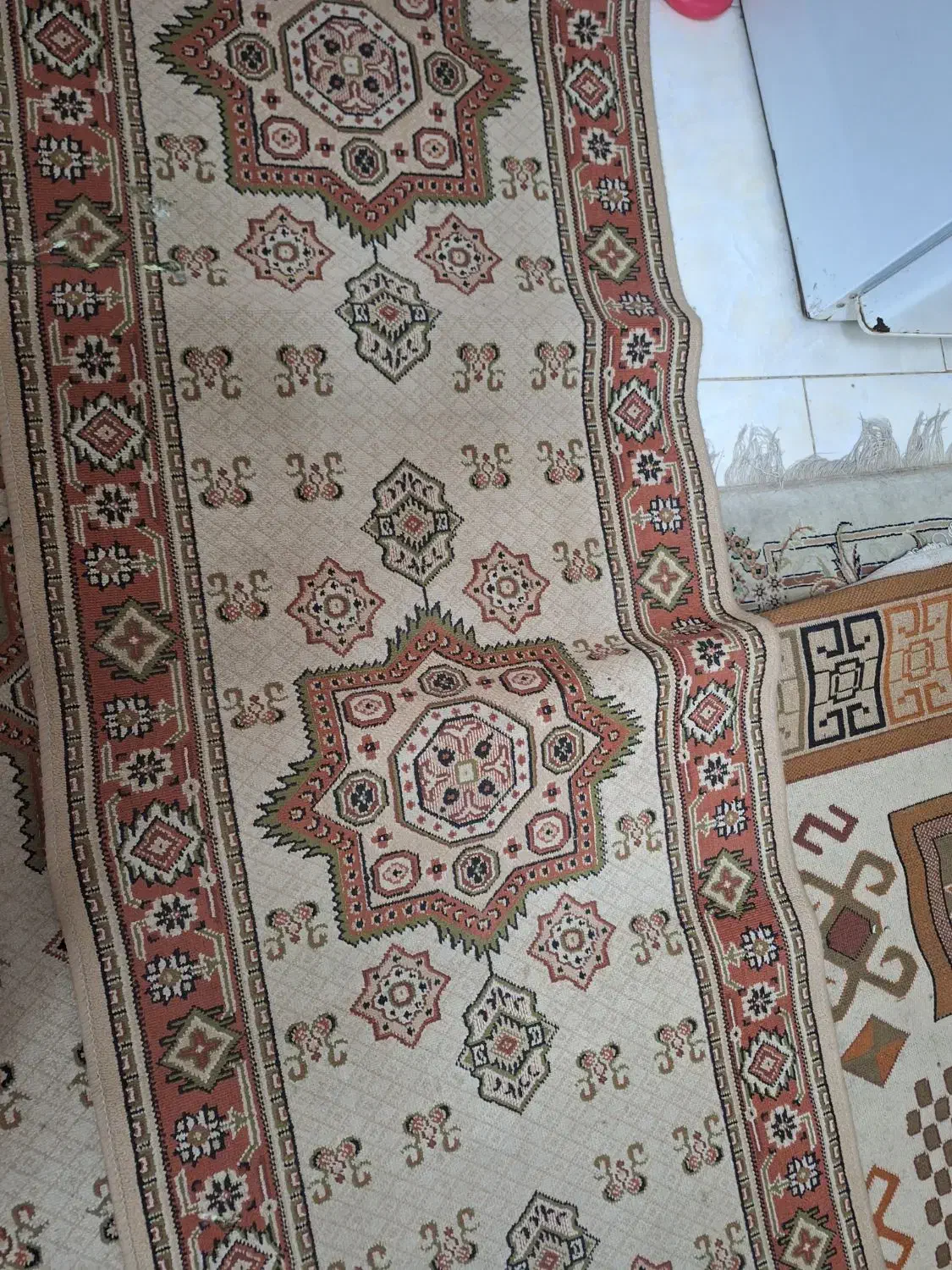 گلیم فرش ۶ متری و راهرو یا کناره|گلیم، جاجیم، گبه|مشهد, شفا|دیوار