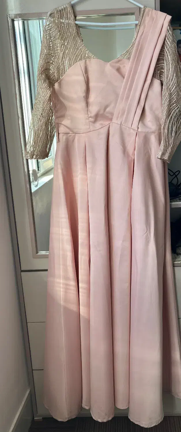 لباس شب ساتن و کارشده|لباس|میانه, |دیوار