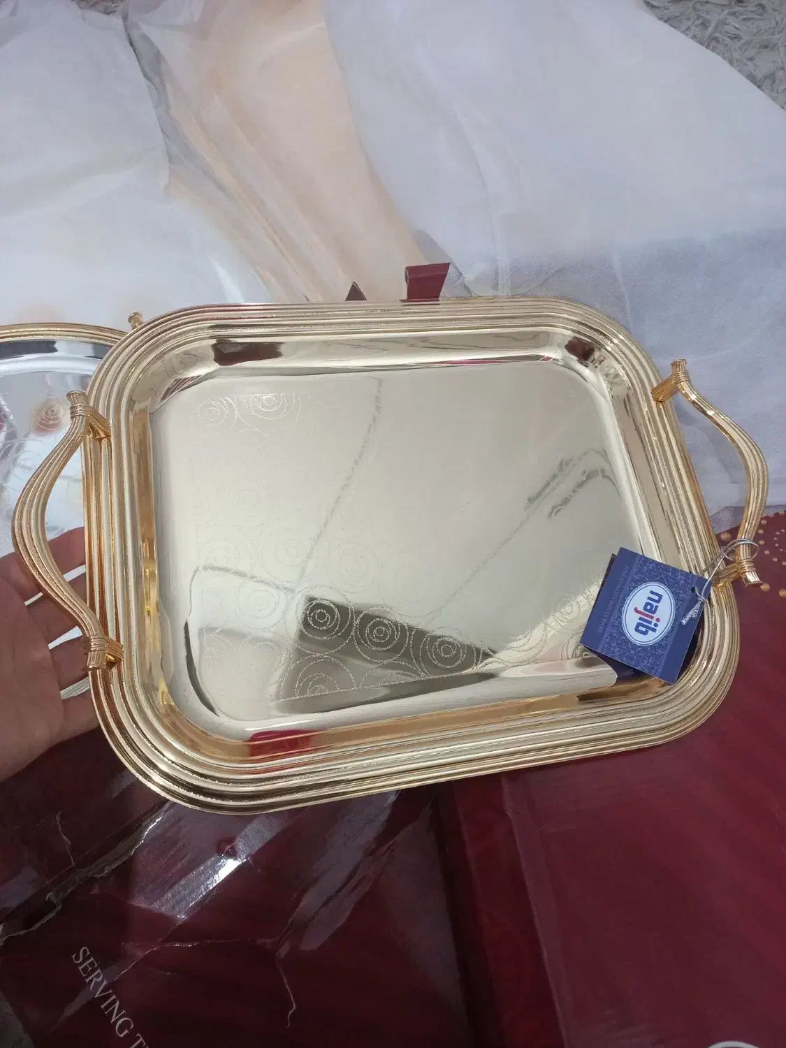 سینی ست ۳ تایی مارک نجیب|ظروف سرو و پذیرایی|مشهد, شهرک بهارستان|دیوار