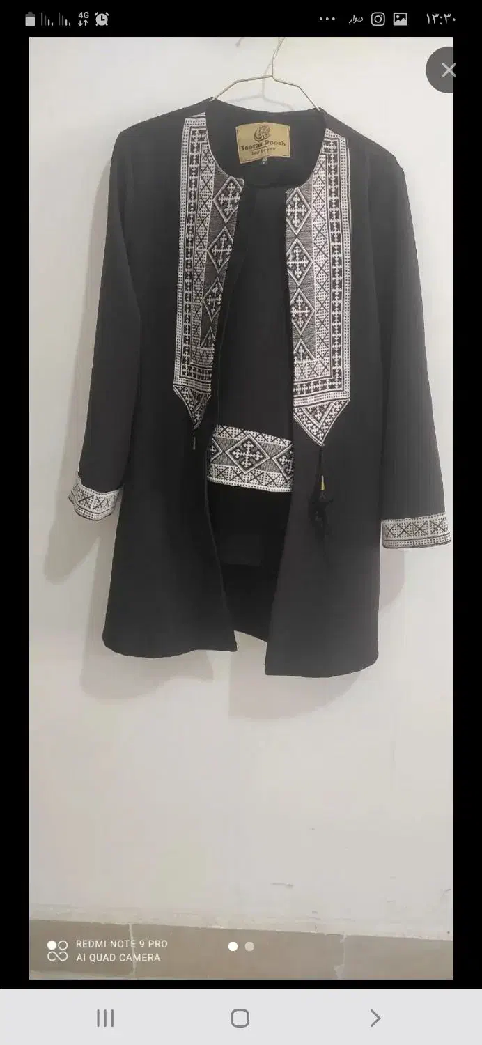 مانتو و شلوار مشکی و طرح سنتی  ۴۵۰ت|لباس|اسفراین, |دیوار
