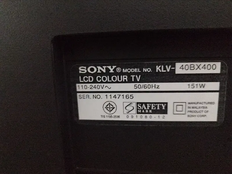 ال سی دی مارک سونی 40|تلویزیون و پروژکتور|شیراز, شهدای شهرک سعدی|دیوار