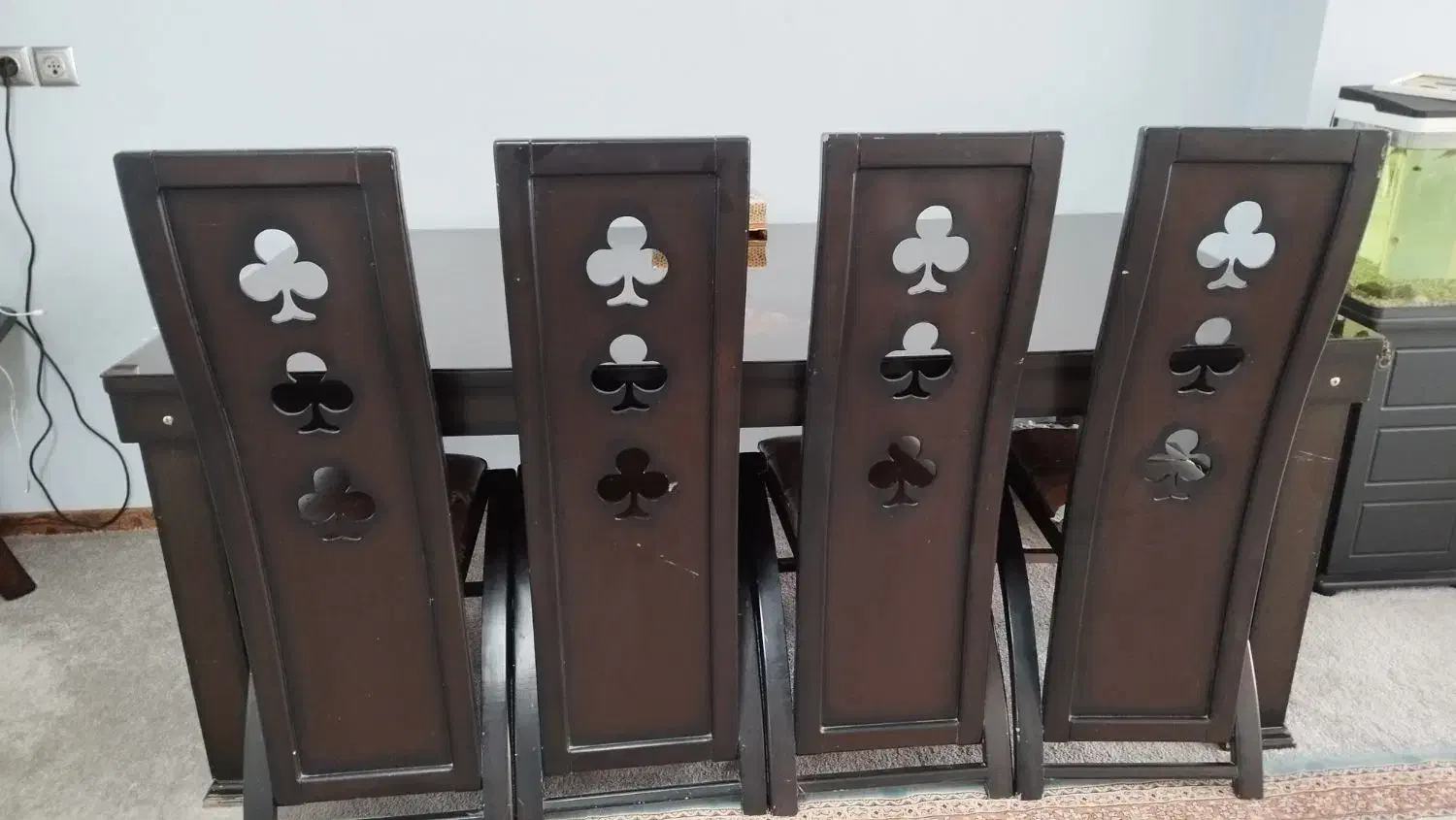 میز ناهار خوری۸نفره کار کرده|میز و صندلی غذاخوری|نجفآباد, منتظری شمالی|دیوار