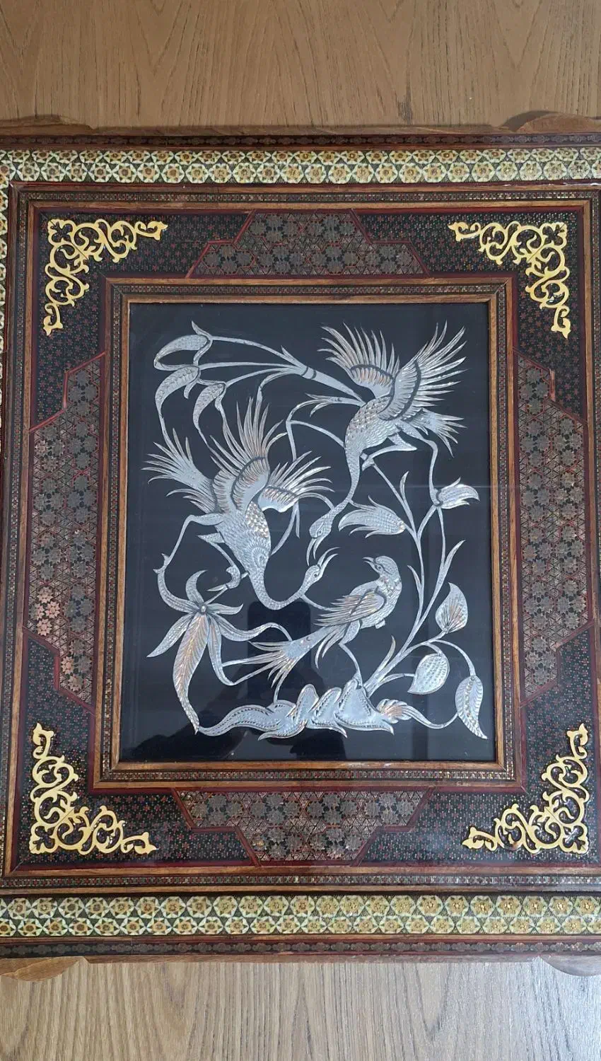 تابلوی نفیس معرق قاب خاتم|تابلو، نقاشی، عکس|تهران, زرگنده|دیوار