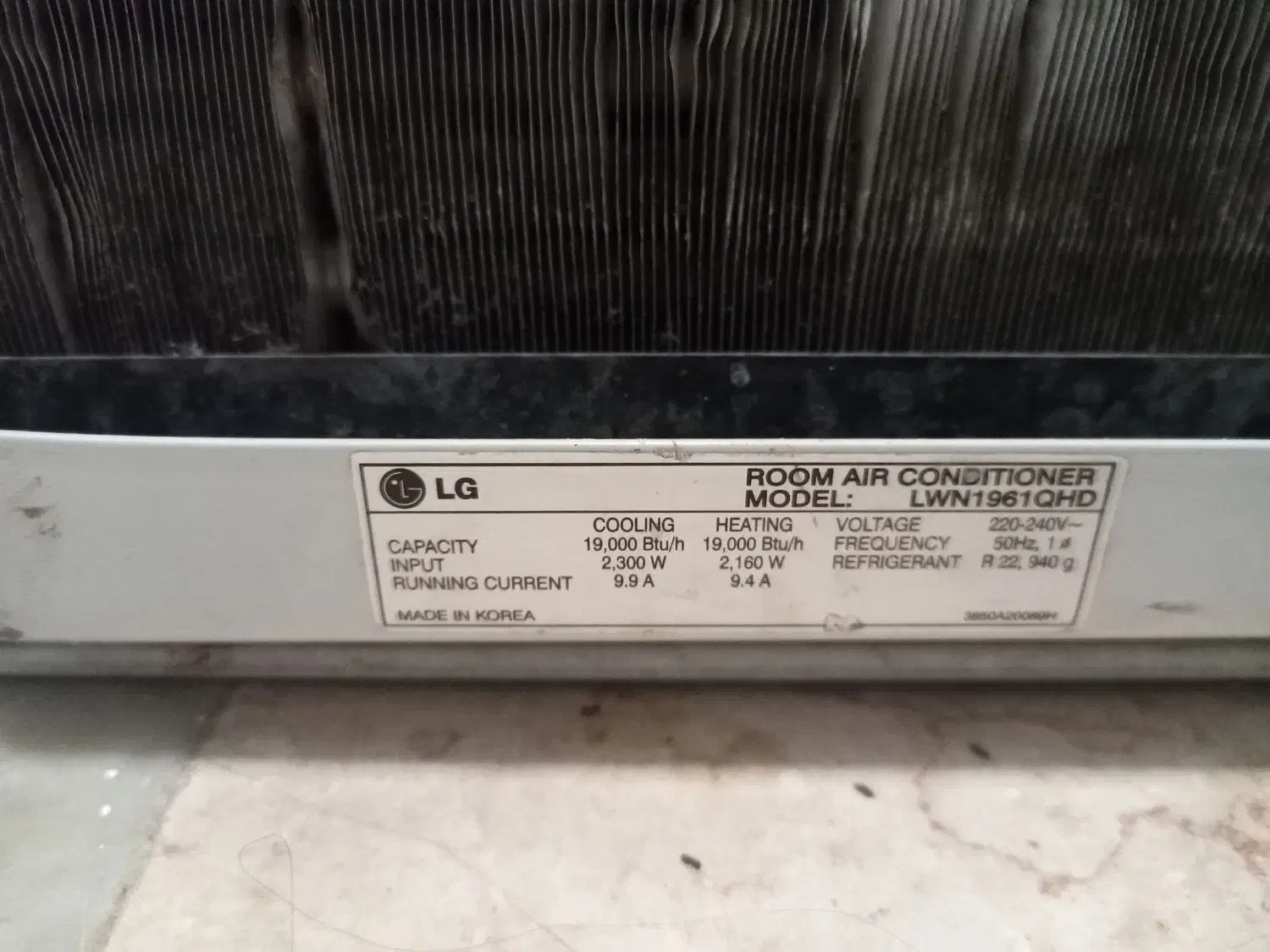 کلر گازی پنجره ای الجی 19000|کولر گازی و فنکوئل|کرمان, |دیوار