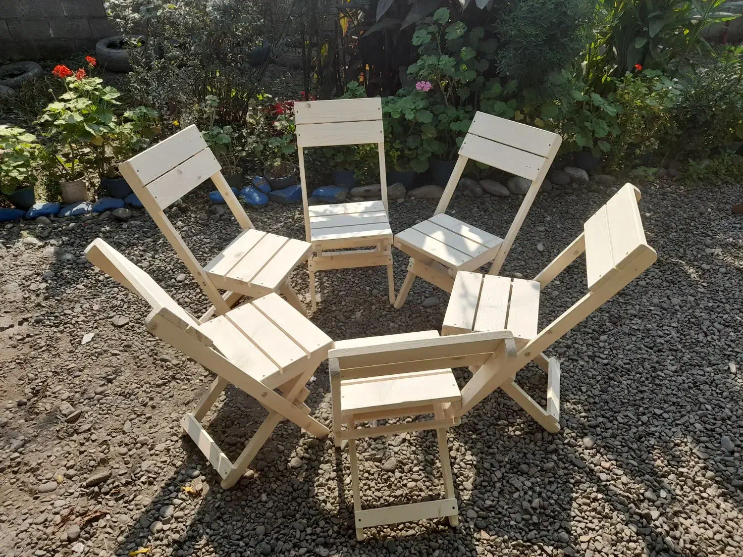 میز و صندلی تاشو چوبی|میز و صندلی غذاخوری|لولمان, |دیوار