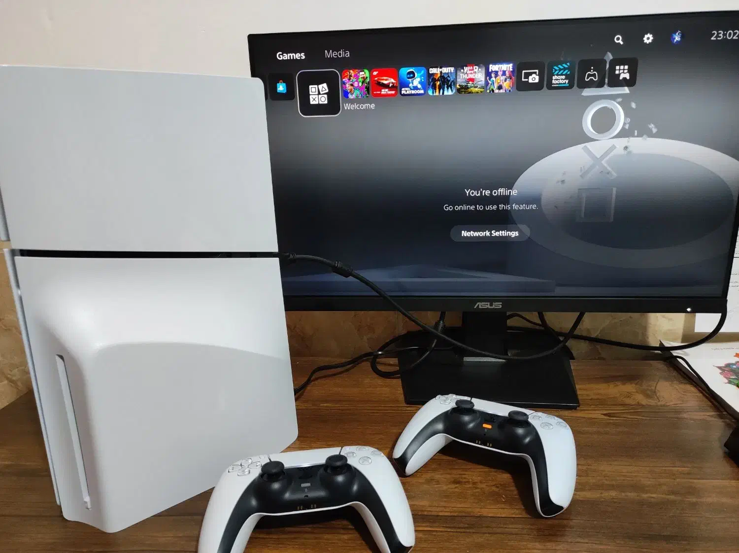 PS5 اسلیم دیسک خور دو دسته|کنسول، بازی ویدئویی و آنلاین|کرمان, |دیوار