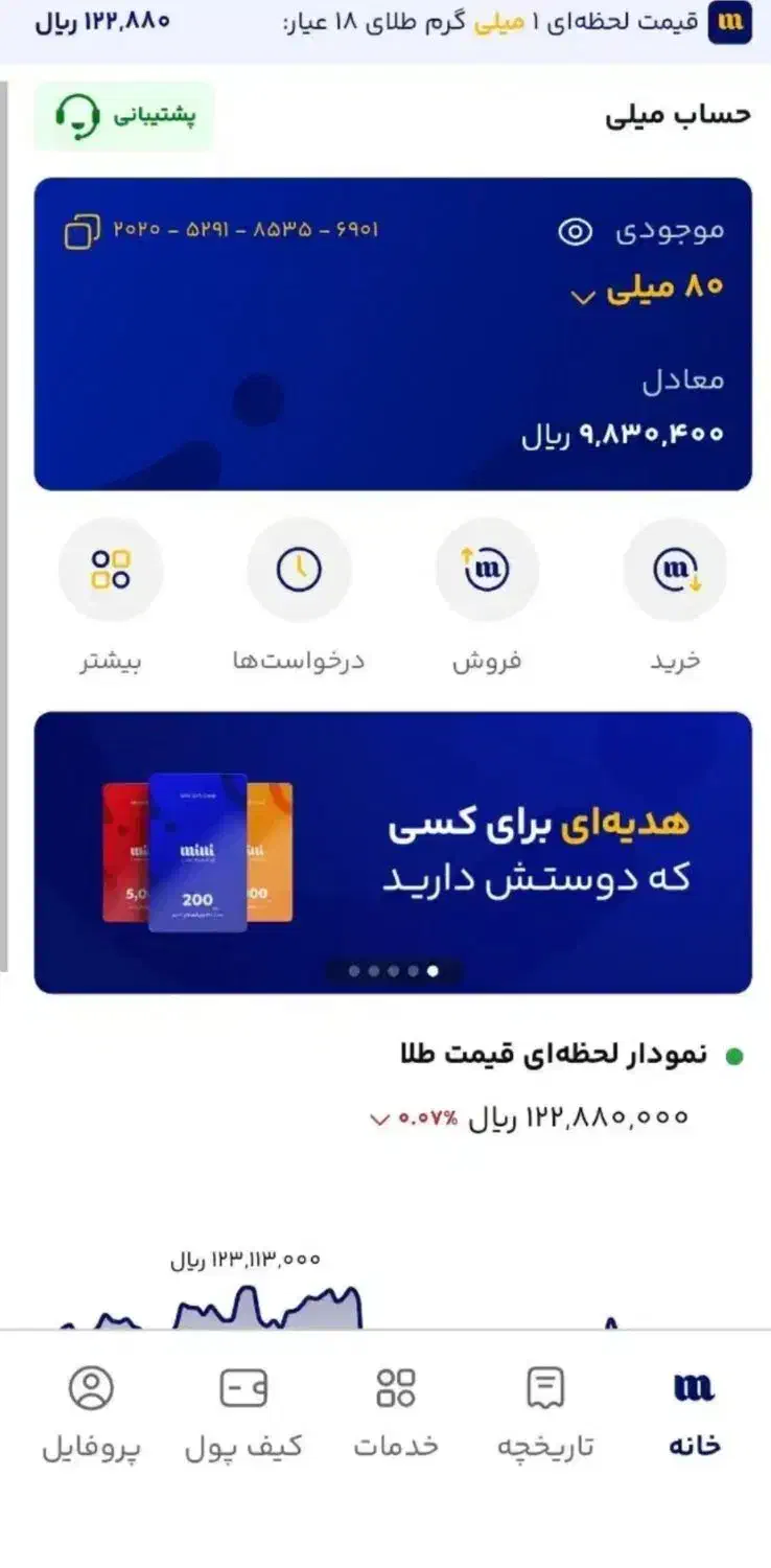 میلی گلد|کارت هدیه و تخفیف|اهواز, کیانپارس |دیوار