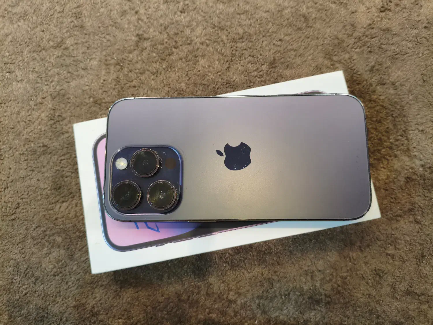 ایفون۱۴پرو ۲۵۶بادمجونی سالم|موبایل|قم, باجک سه|دیوار