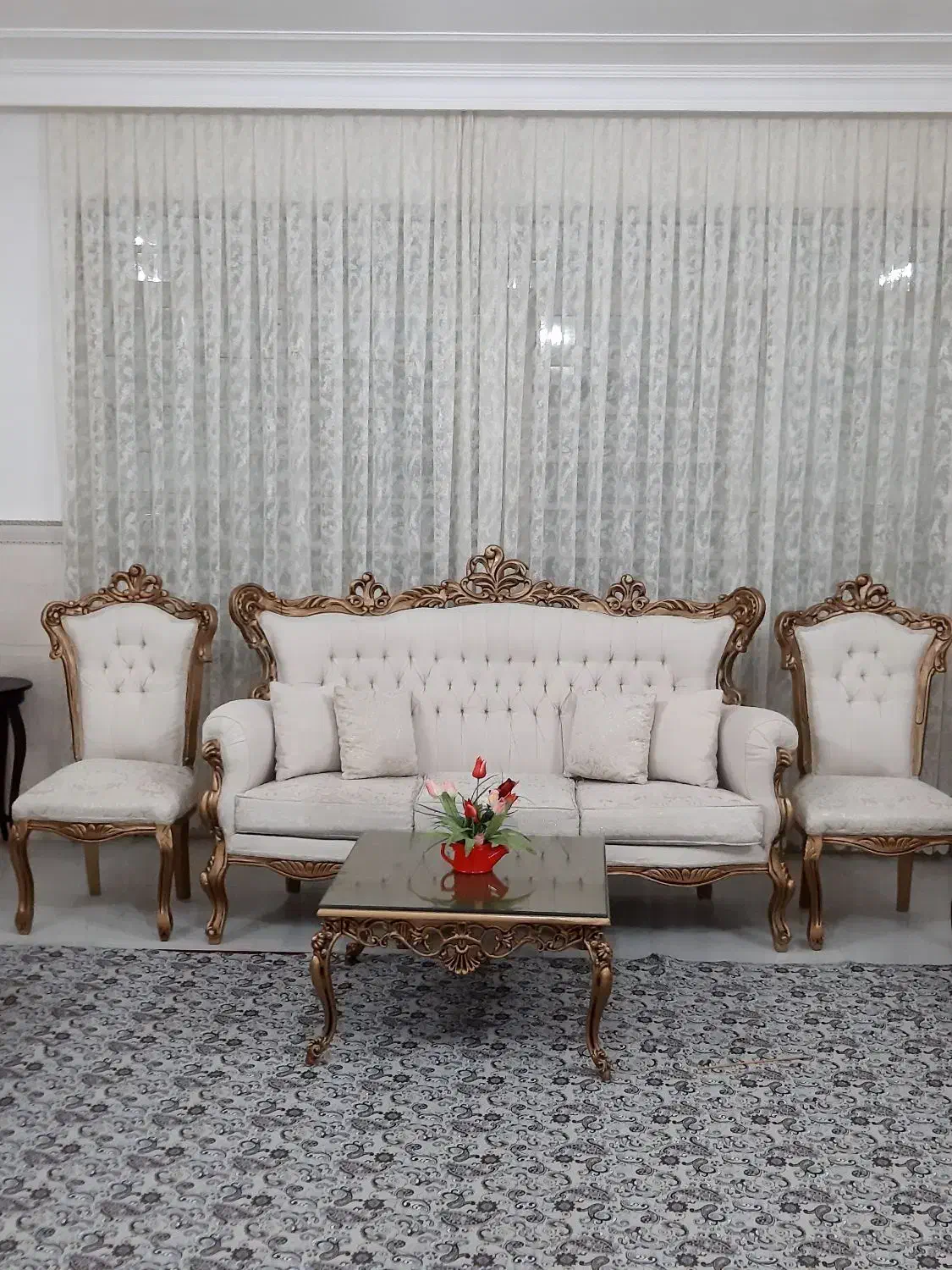 مبل سلطنتی استیل نو در حد جهیزیه|مبلمان خانگی و میز عسلی|بروجرد, |دیوار