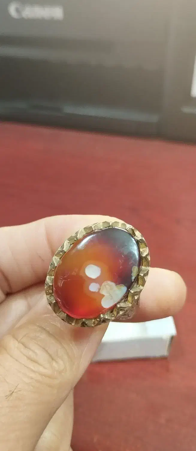 انگشتر رکاب بزرگ عقیق|جواهرات|گرگان, |دیوار