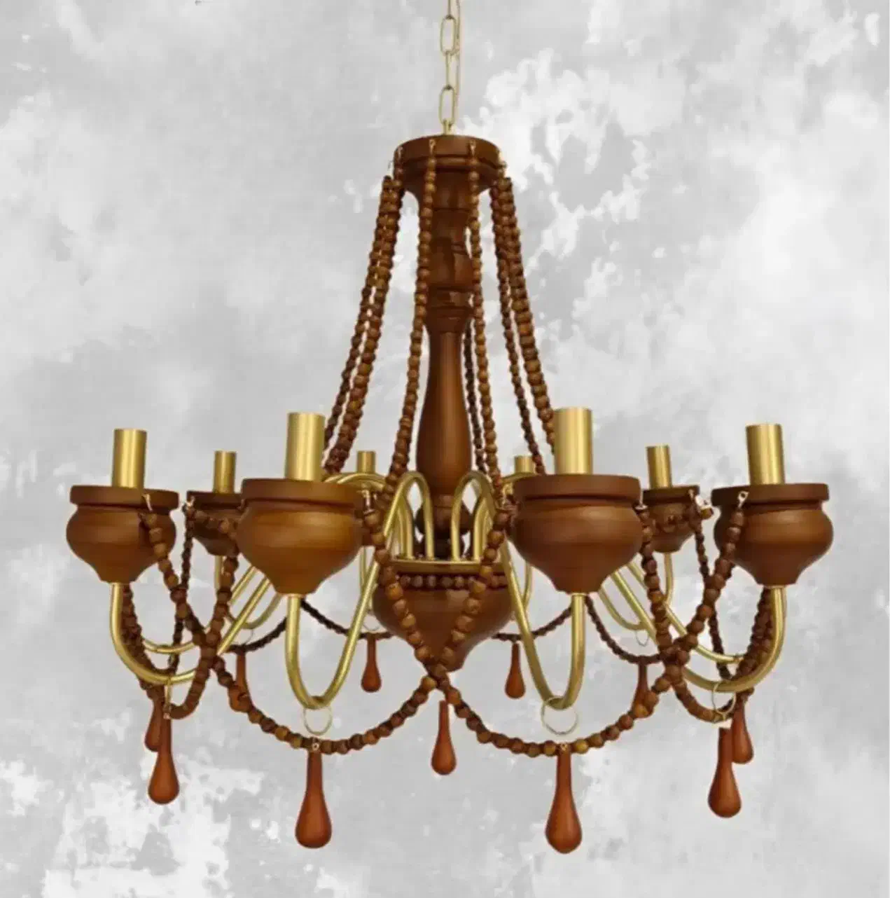 لوستر جذاب فلزچوب|لوستر و چراغ آویز|چهاردانگه (تهران), |دیوار