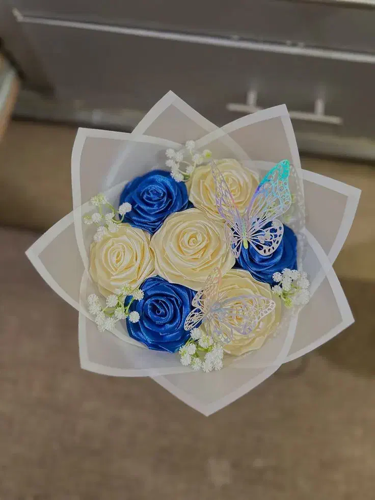 دسته گل‌ روبانی|گل مصنوعی|خوی, |دیوار