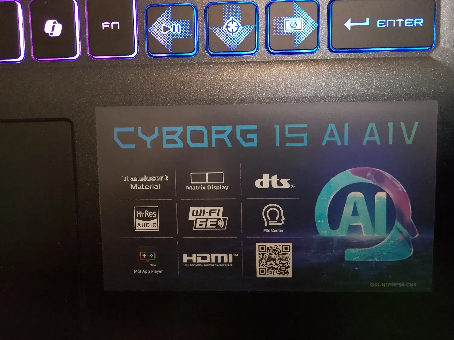 لپ تاپ   MSI CYBORG 15 AI Ultra 7 16GB 1TB RTX4050|رایانه همراه|کرج, عظیمیه|دیوار