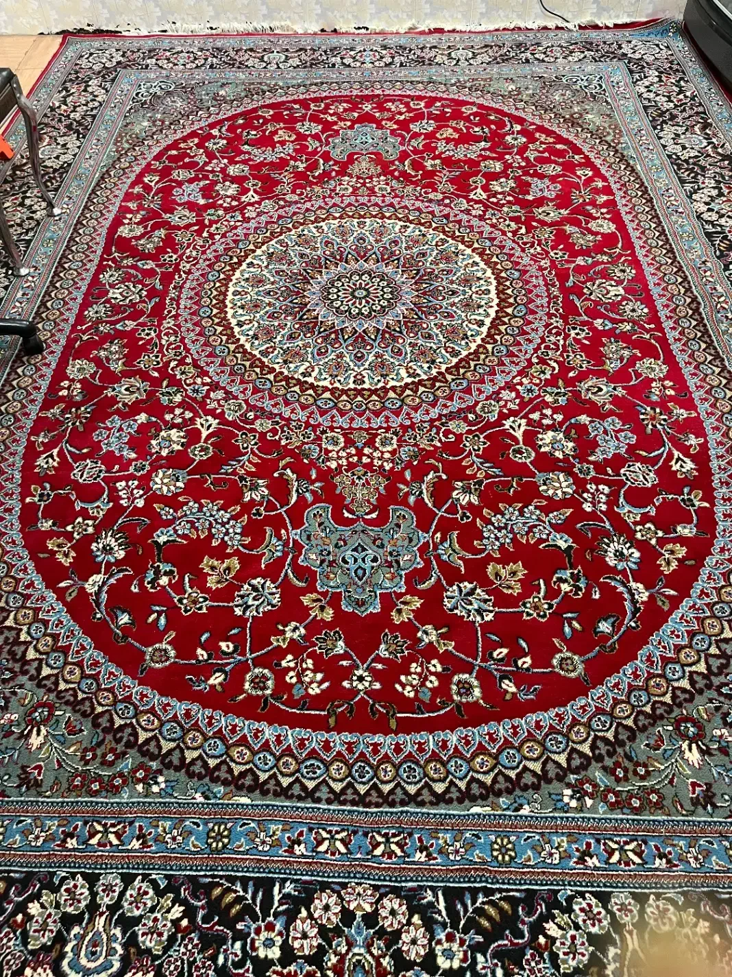 فرش کارکرده|فرش|لنجان, |دیوار