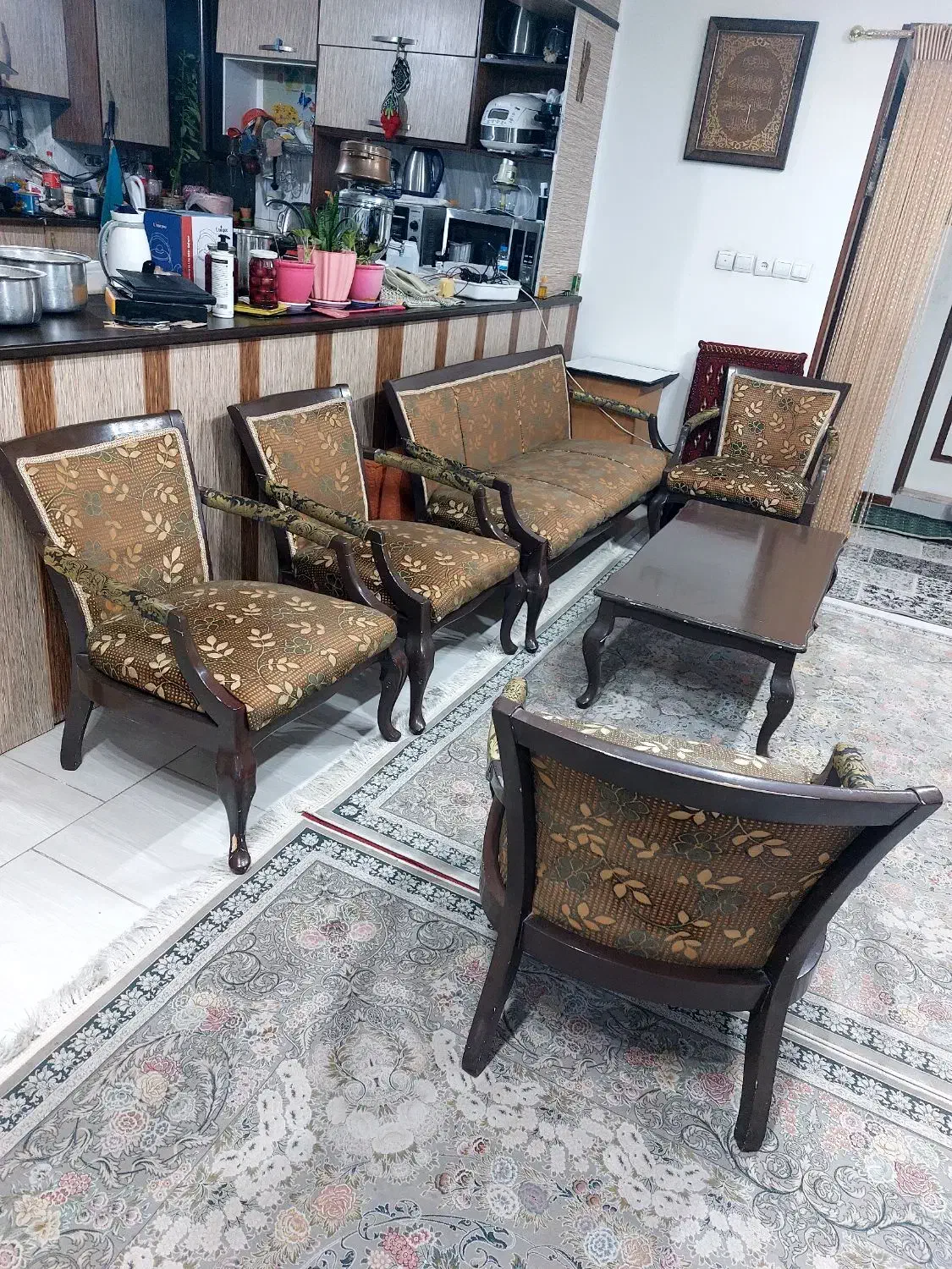 مبل هفت نفره|مبلمان خانگی و میز عسلی|مشکیندشت, |دیوار