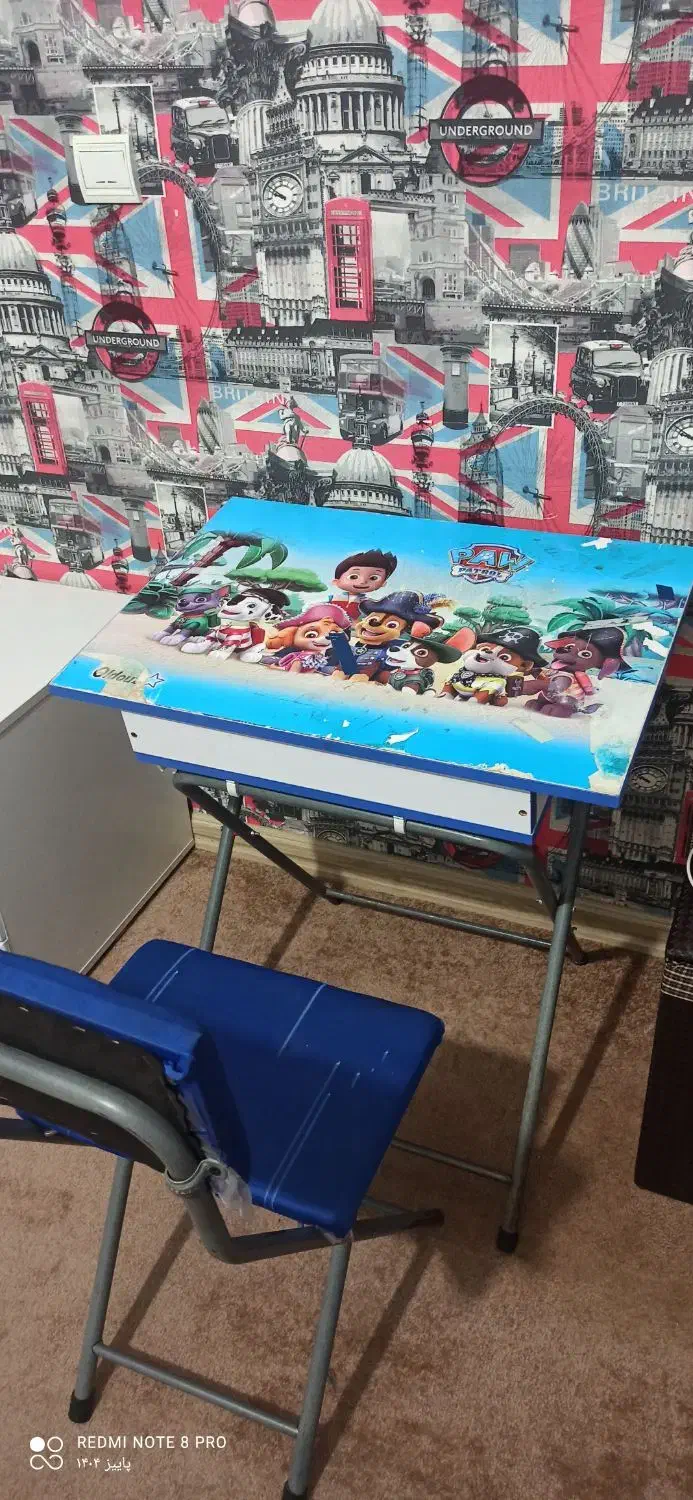 تخت دو منظوره و میز مطالعه کودک|اسباب و اثاث بچه|تبریز, |دیوار