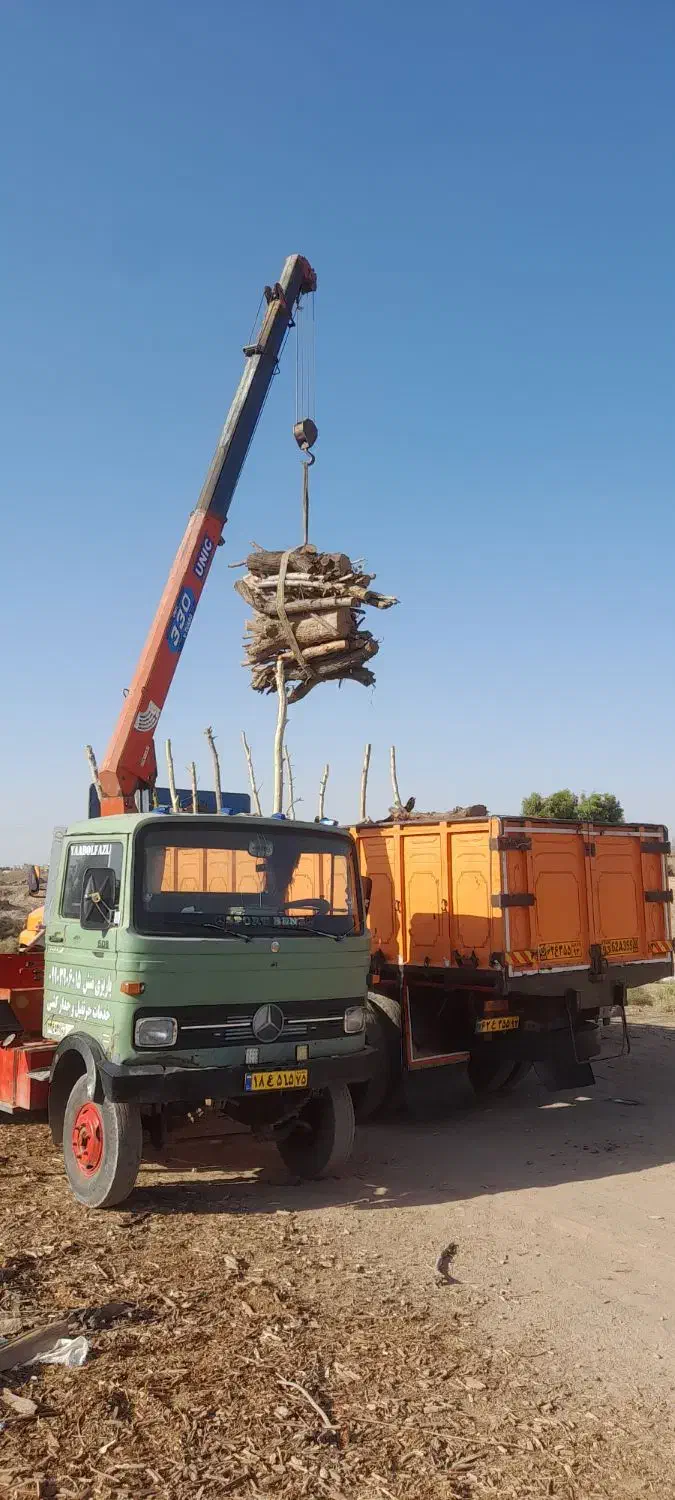 خدمات جرثقیل کفی ۳تن و ۵تن با سبد بالابر و جوشکار|خدمات حمل و نقل|رفسنجان, |دیوار