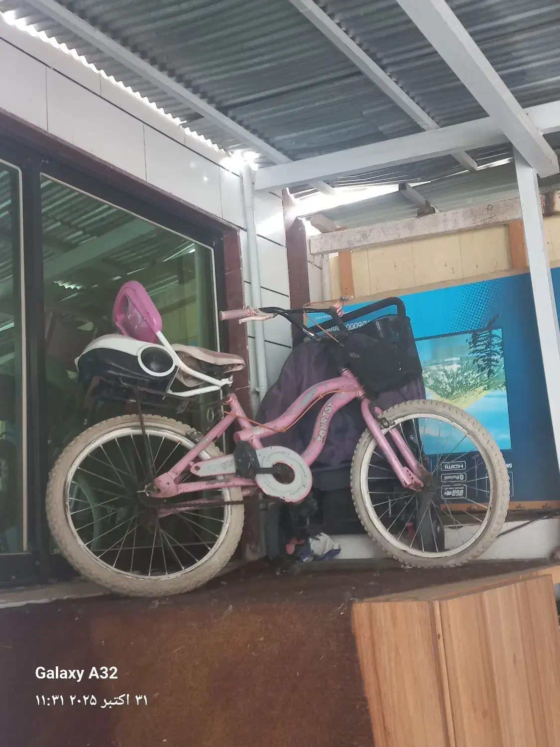 دوچرخه صورتی|دوچرخه، اسکیت، اسکوتر|صومعهسرا, |دیوار