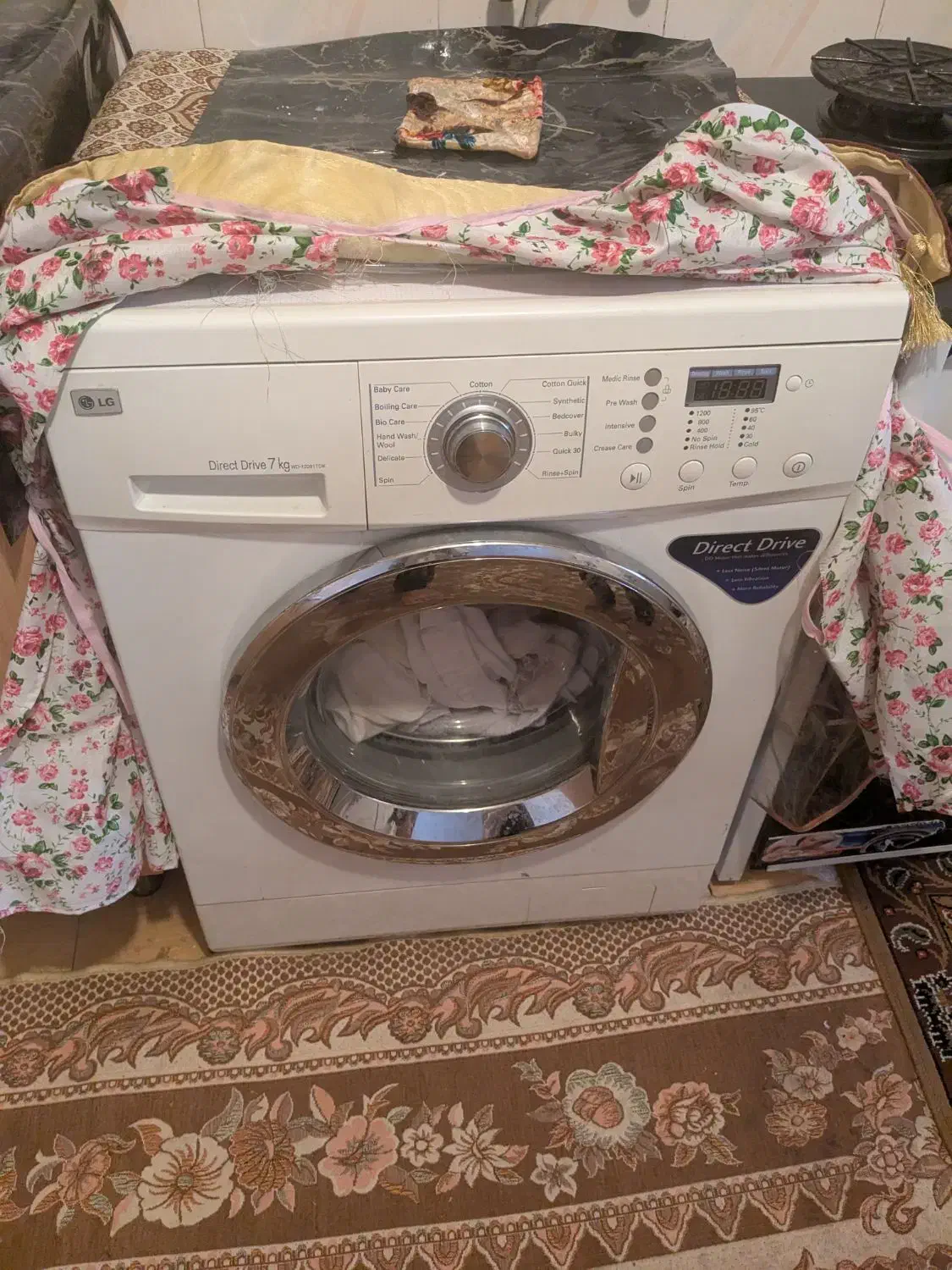 لباسشویی تمام اتومات الجی اورجینال اصل ۷ کیلویی|ماشین لباسشویی و خشک‌کن لباس|شیراز, جوادیه|دیوار