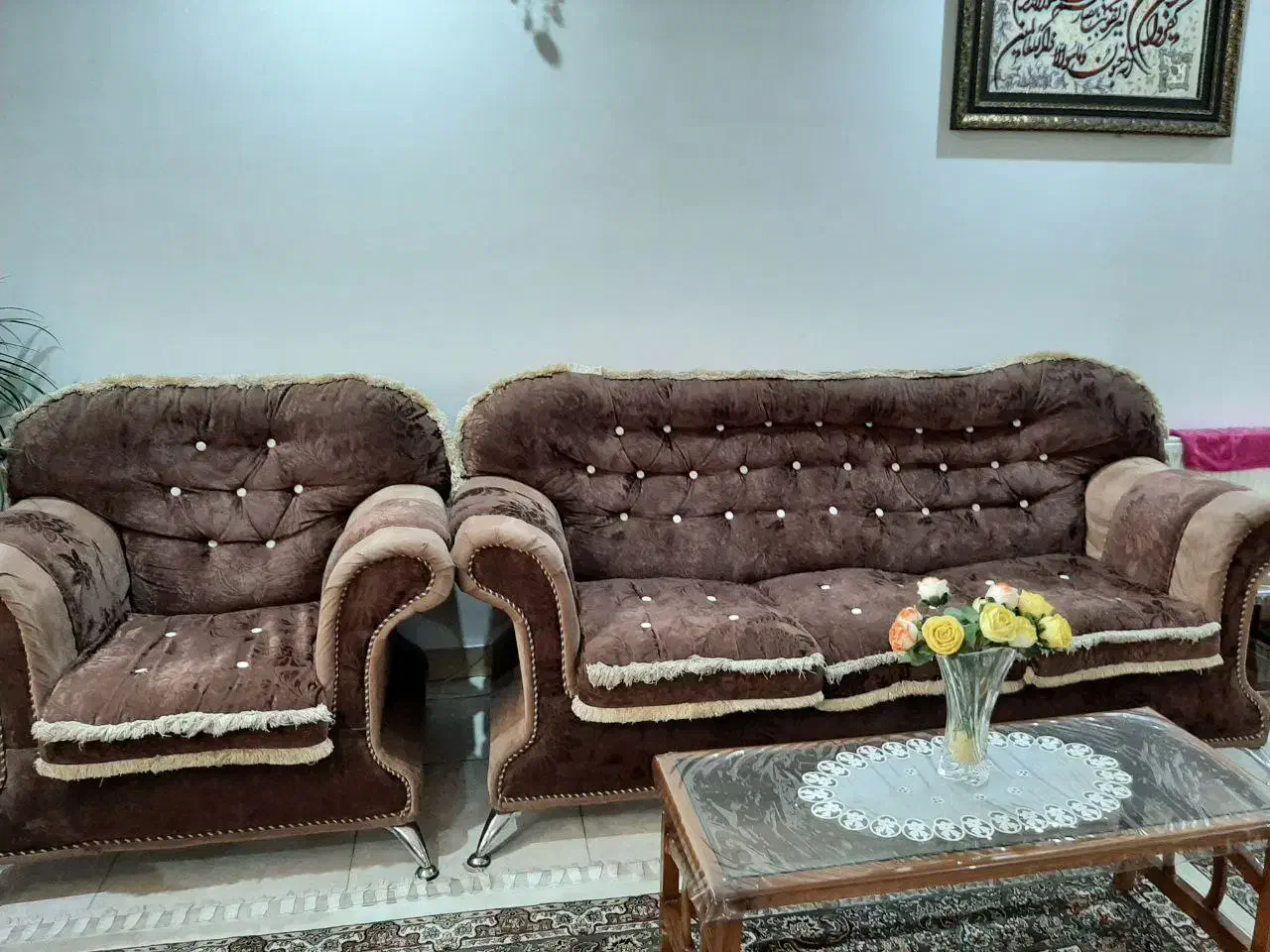 یک دست مبل راحتی ۷ نفره|مبلمان خانگی و میز عسلی|همدان, |دیوار