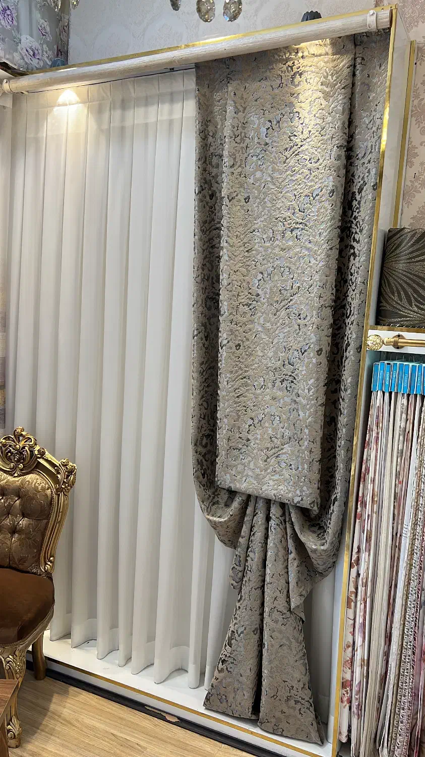 کرپ طرح سنگ|پرده، رانر، رومیزی|مشهد, آزادشهر|دیوار