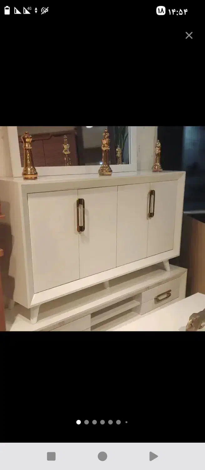 ست کامل آینه کنسول و جاکفشی MDF براق|بوفه، ویترین، کنسول|الوند, |دیوار